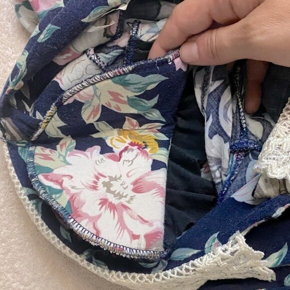 Vintage Honey Fashions Romantic Floral Cottagecore Dress With Lace Collar - Picture 11 of 13